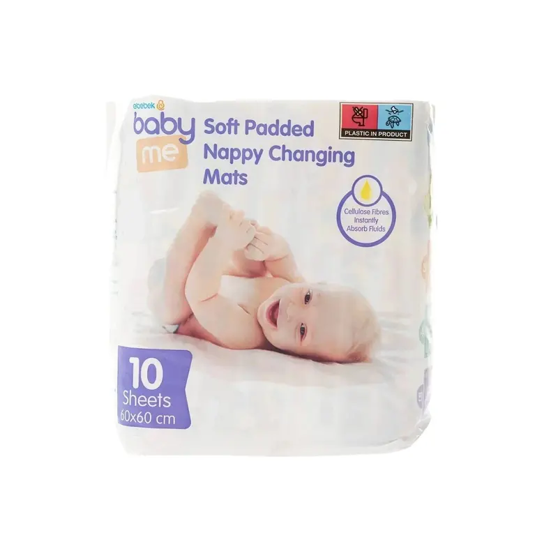 Baby Me Soft Padded Changing Mats 60X60cm - 10 Pcs 1