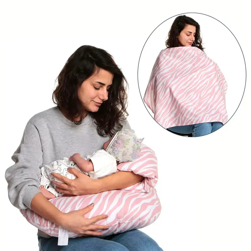 Baby Mom Eco Breastfeeding & Infant Support Pillow & Nursing Cover Set 1