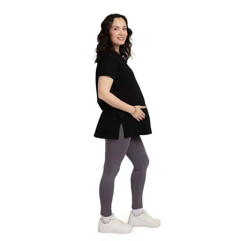 Baby Mom Mom Maternity Leggings - Anthracite 1