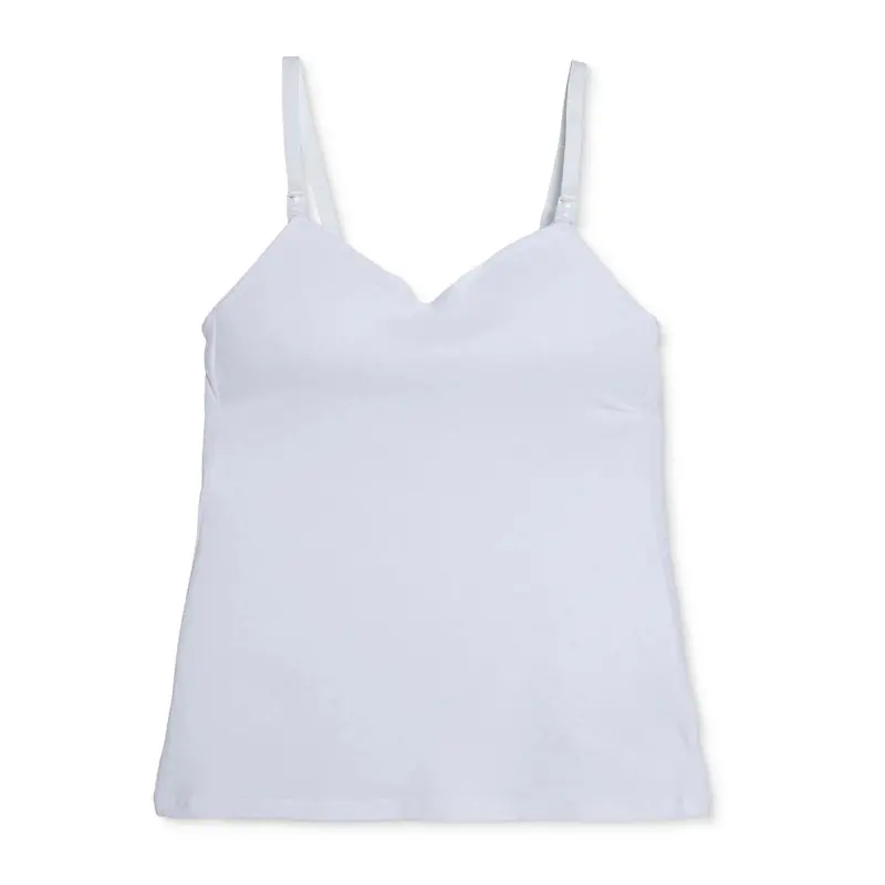 Baby Mom Mother Nursing Vest Decorative Collar Sleeveless - White 1
