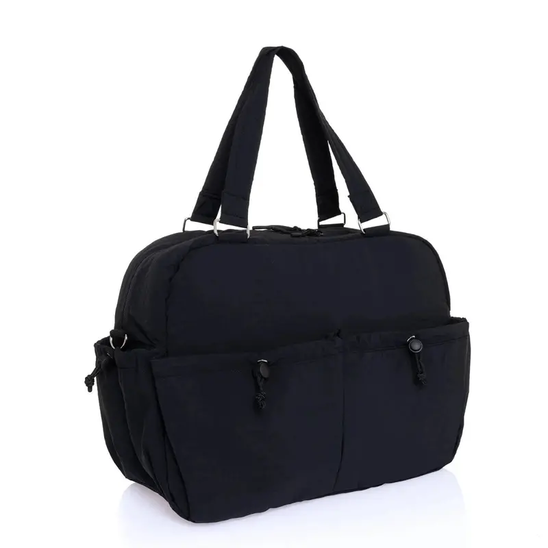 Baby Mom Quilted Shoulder Bag – Black 1