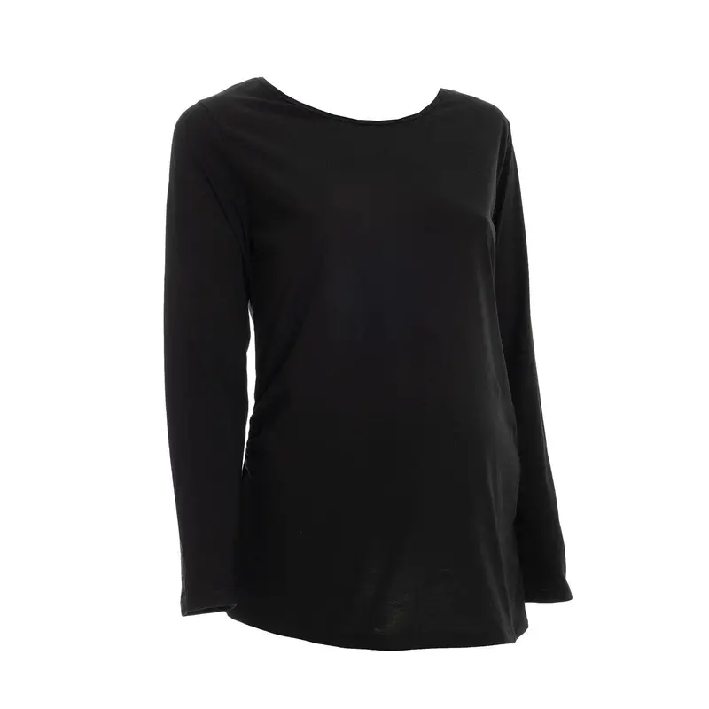 Baby Mom Short Sleeve Maternity Tshirt - Black 2