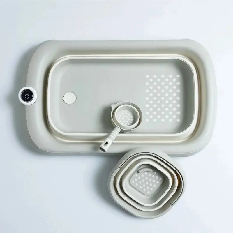 Baby Plus Bath Tube With Thermometer Set 3 Pcs 2