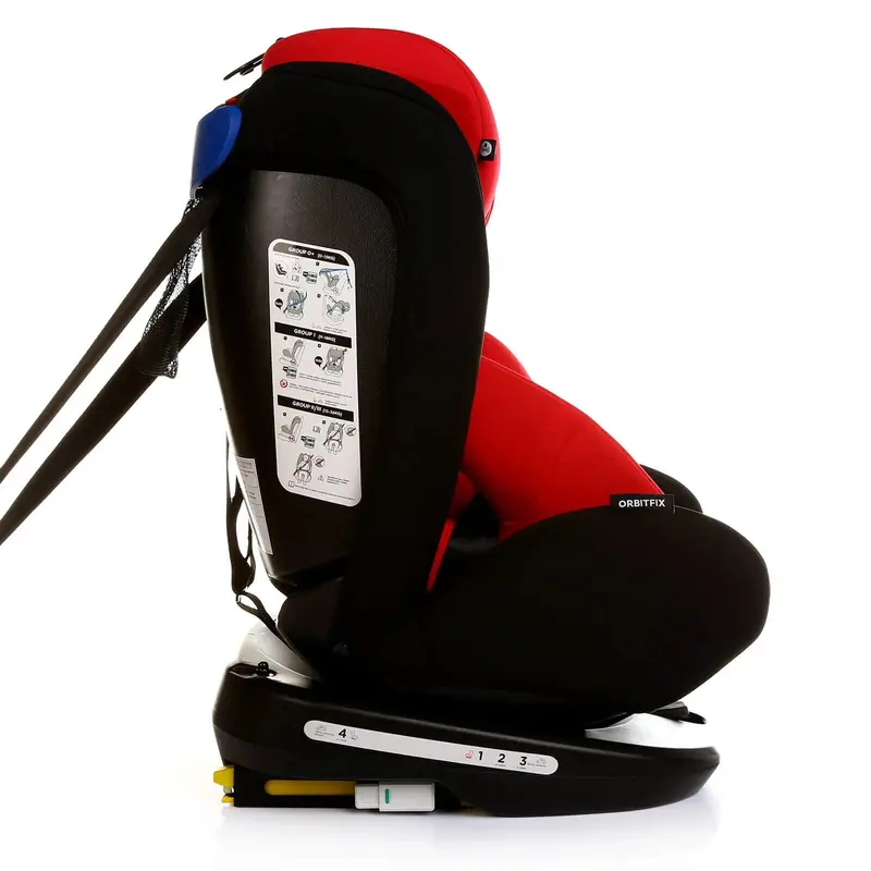 Baby Plus Orbitfix Group 0+/1/2/3 (Birth To 12 Years) Car Seat - Black Red 2