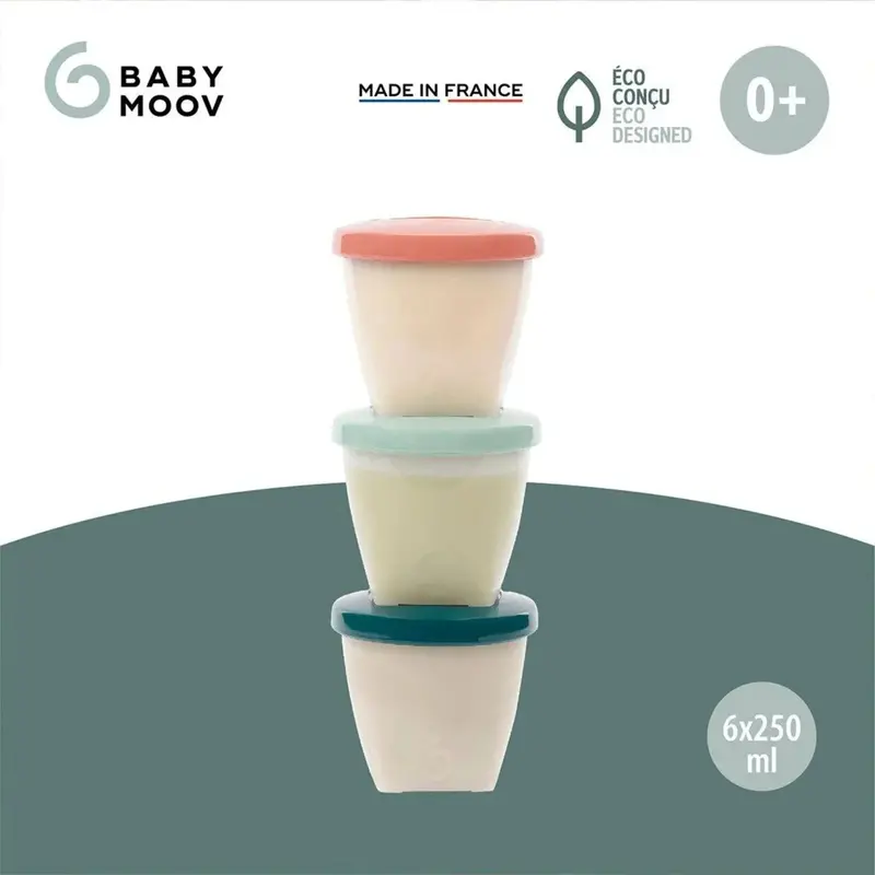 Babymoov Bio-Sourced Babybols Food Containers 250Ml Pack Of 6 2