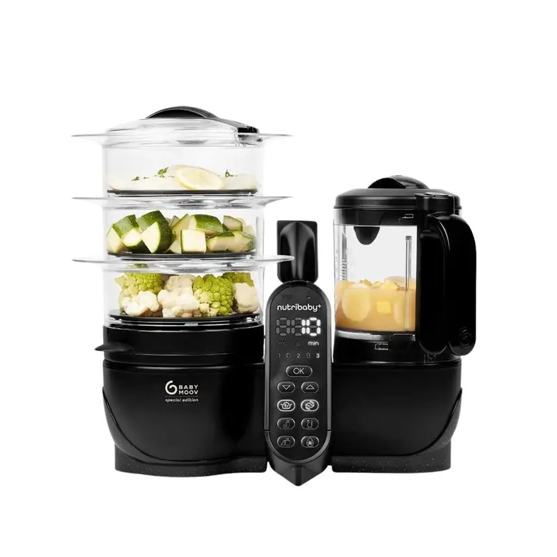 Babymoov Nutribaby (+) Xl 6-In-1 Baby Food Maker - Black Edition 1
