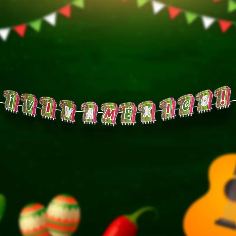 Banderola Viva México Para Fiestas Patrias 1