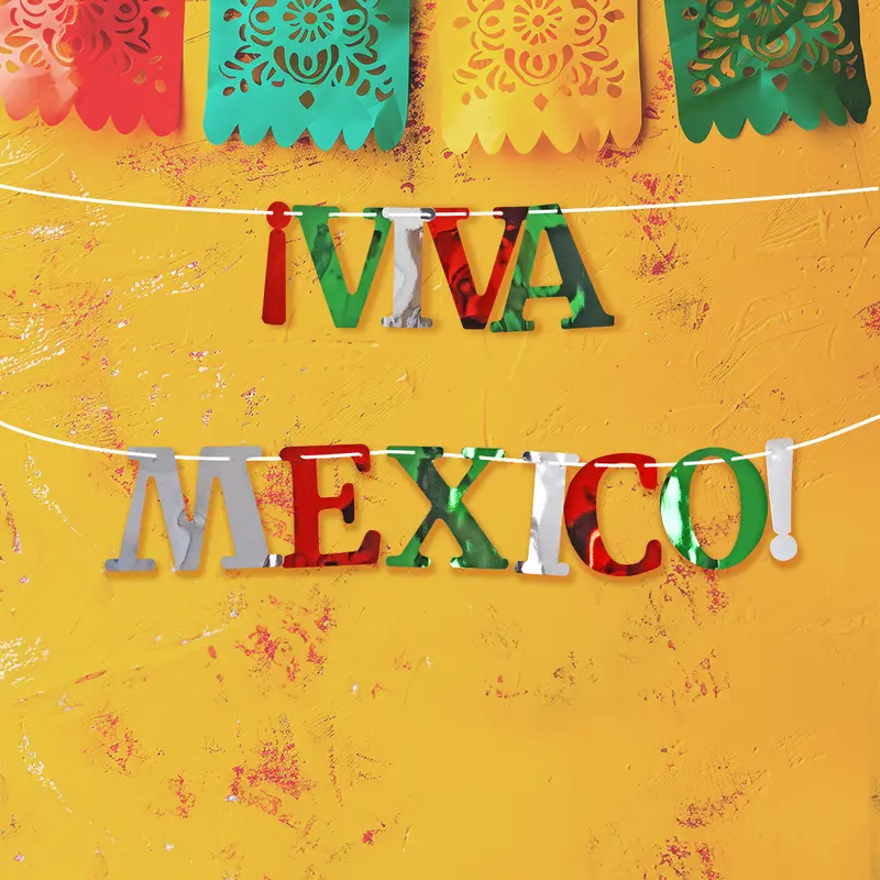 Banner Metálico Para Fiestas Patrias, Viva México 1