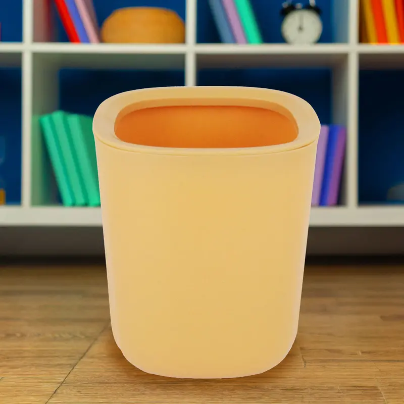 Basurero De Escritorio De Plástico, Color Amarillo 1