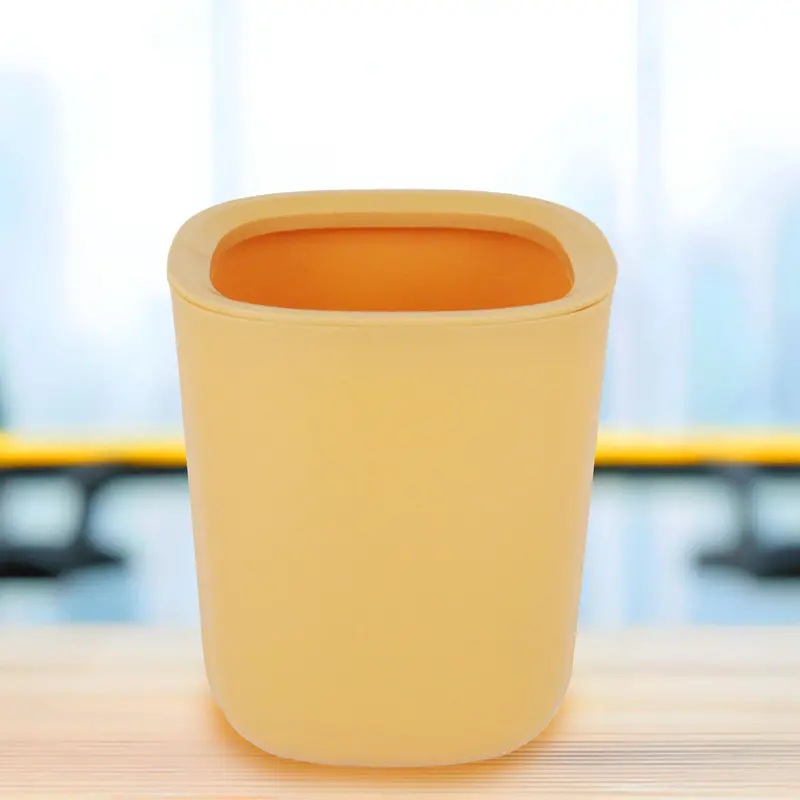 Basurero De Escritorio De Plástico, Color Amarillo 2