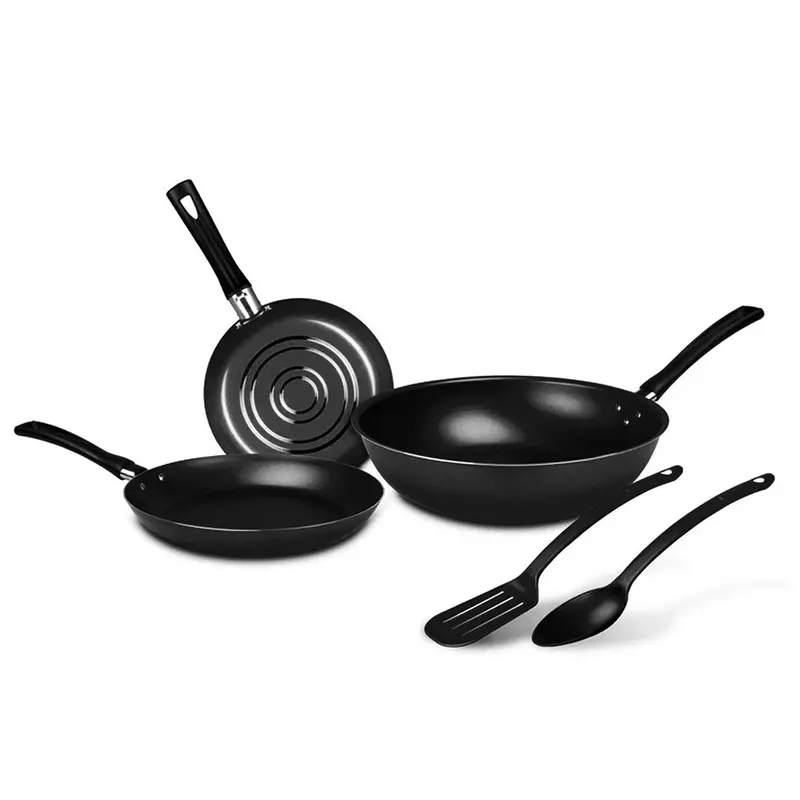Batería De Cocina Deleite La Vasconia, 5 Piezas, Color Negro 1