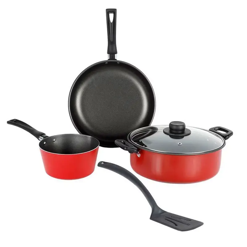 Batería De Cocina La Vasconia, 5 Piezas, Color Rojo 1