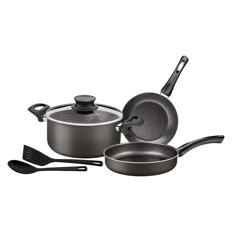 Batería De Cocina París Texture Tramontina, 6 Pzas 1