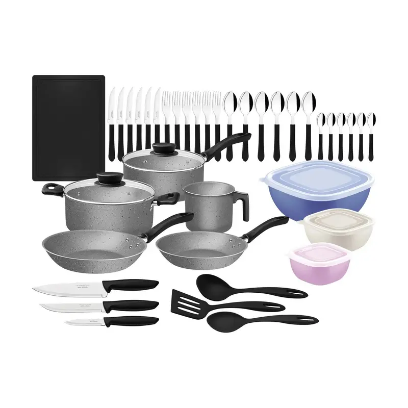 Batería De Cocina Tramontina Coimbra 44 Piezas Gris 28399602 1