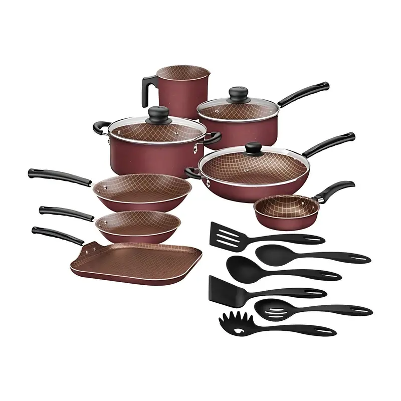 Batería De Cocina Tramontina Primaware 17 Piezas Roja 27899325 1