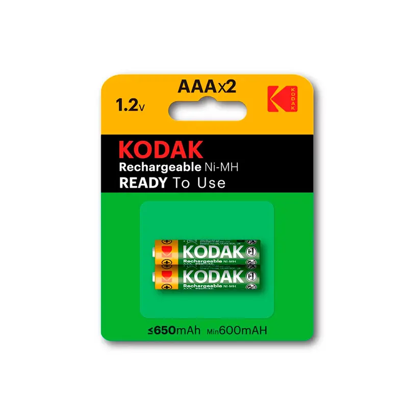 Baterías Kodak Rechargeable Ni-Mh Aaa Battery 650Mah Precharged 2 Piezas 2