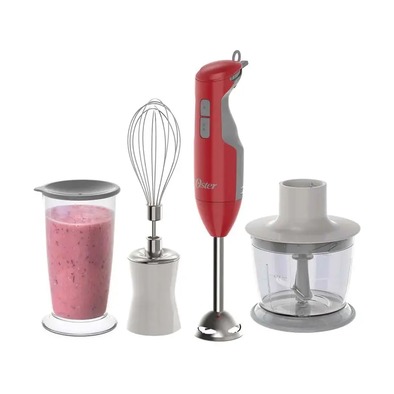 Batidora De Inmersión Oster Con Accesorios Roja Fpsthb2615r 1