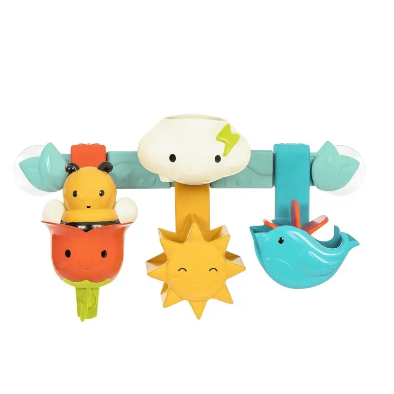 Battat Rain & Shine Bath Bar, 6 Removable Pieces & 2 Suction Cups 1