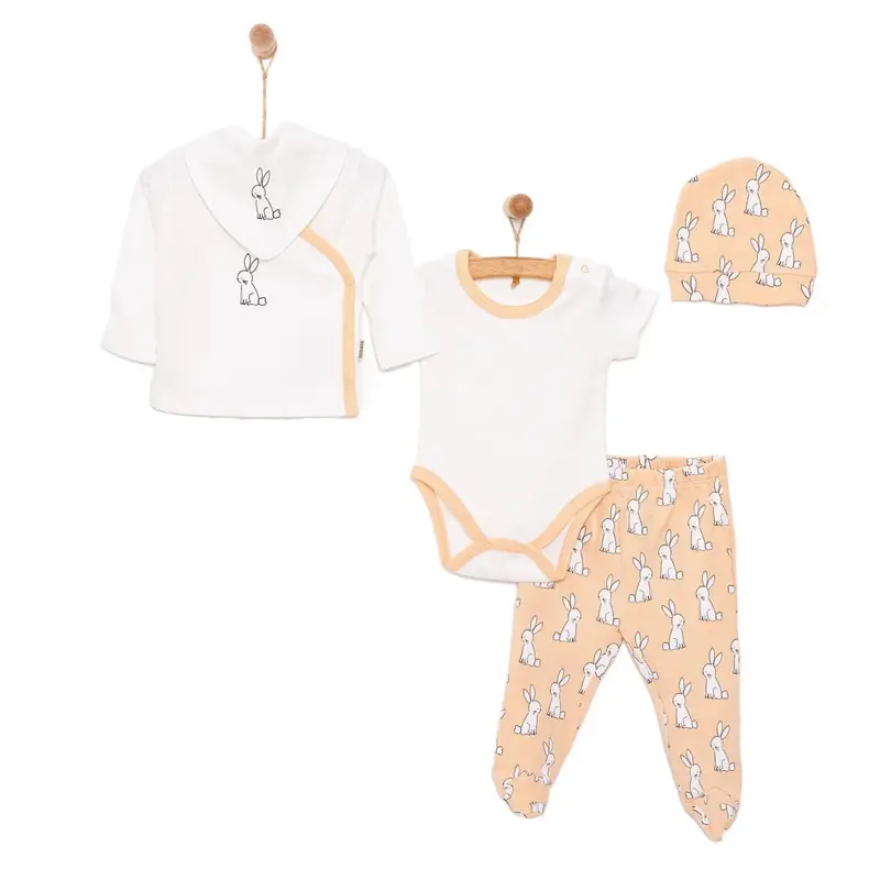 Bebbek Baby Boy 5 Pcs Newborn Starter Set - Ecru 1