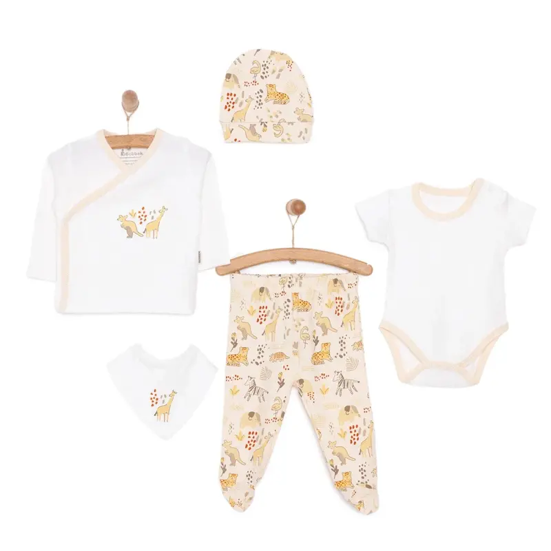 Bebbek Baby Girl 5 Pcs Newborn Starter Set - Ecru 1