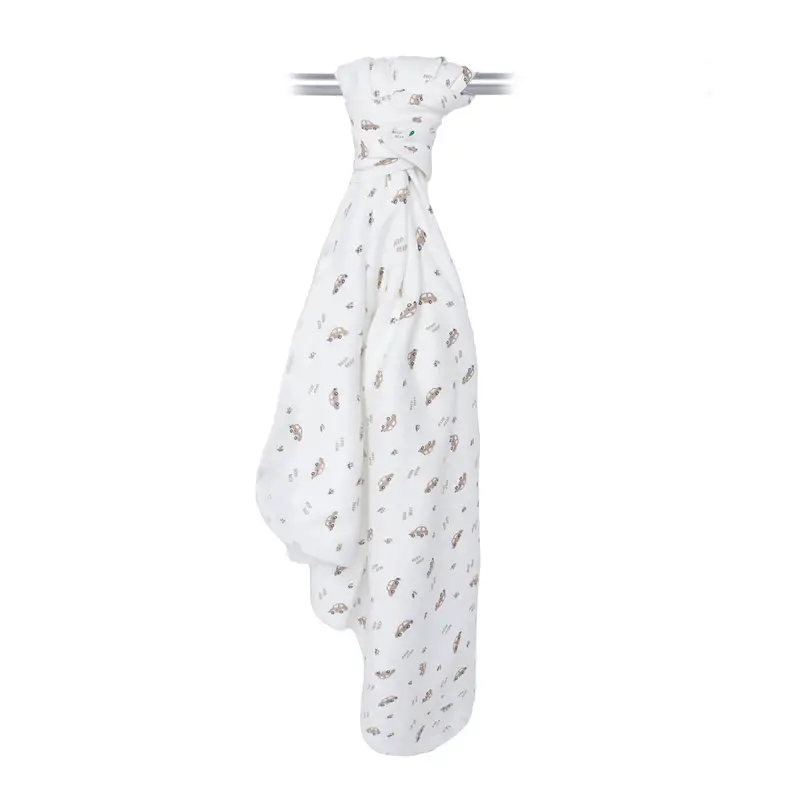 Bebecix Boys Cotton Jersey Blankets - Ecru 1