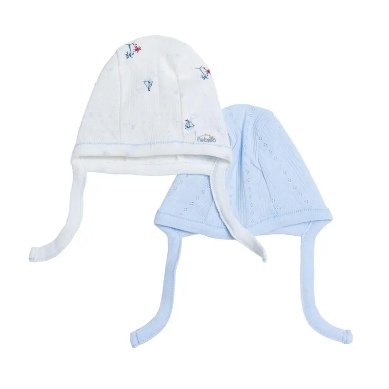 Bebetto Boys Hat Nautical Print Palm In The Sea - Blue 1
