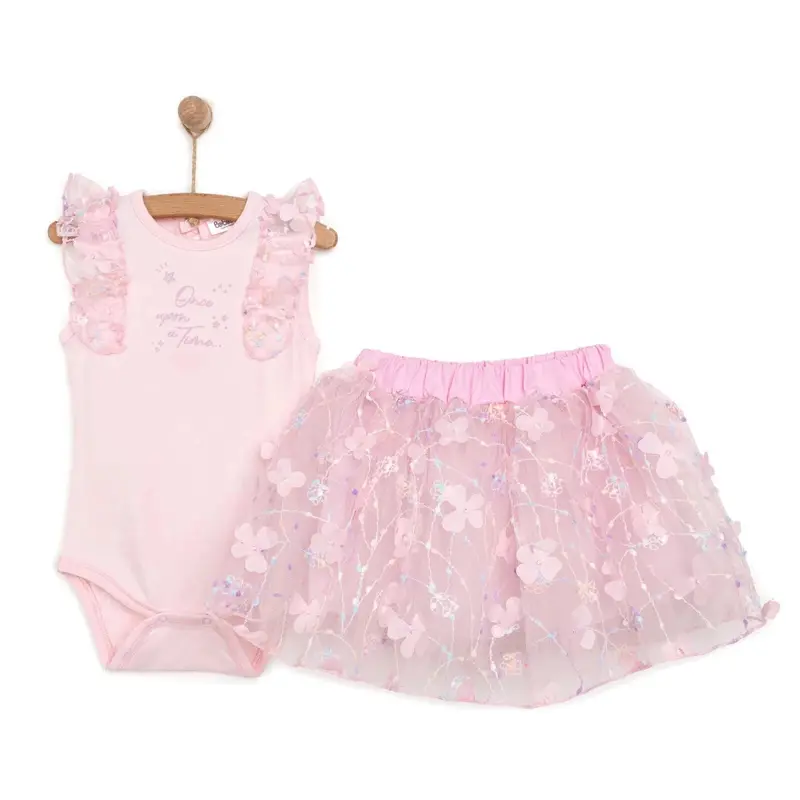 Bebetto Cute Fairy Girl Blouse - Skirt - Pink 1