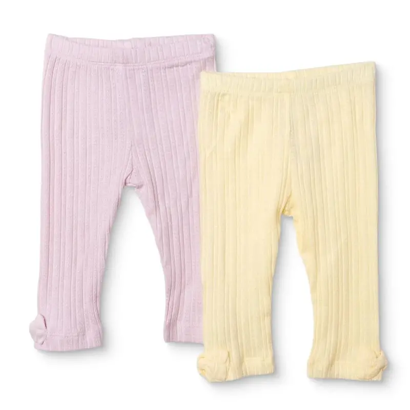 Bebetto Girls 2-Pack Footless Trousers Sweet Princess Full Length - Pink 1