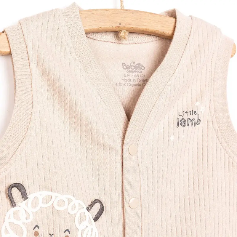 Bebetto Newborn Baby Girl Cardigan - Beige 3