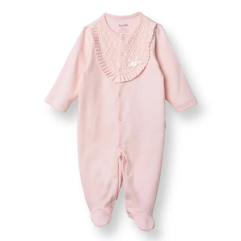 Bebetto Newborn Footed Jumpsuit - Pink 1