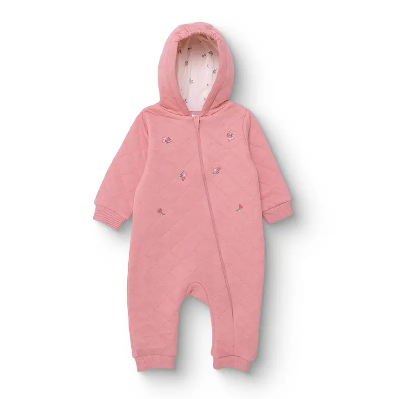 Bebetto Newborn Footless Jumpsuit - Light Rose 1