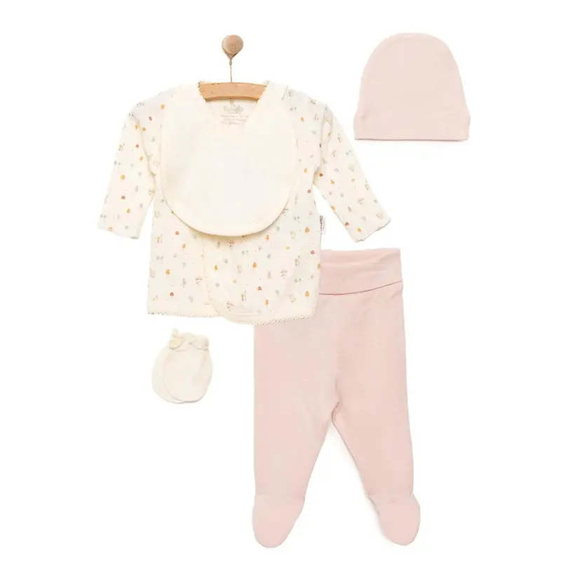 Bebetto Organic My Mushroom Girl 5 Piece Set - Light Rose 1