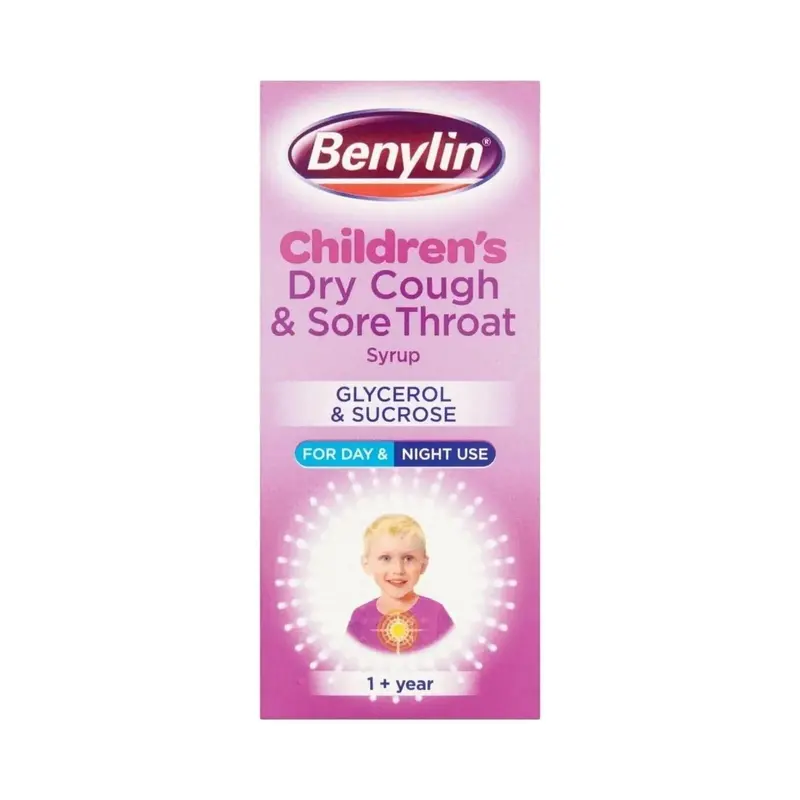 Benylin Children's Dry Cough And Sore Throat Syrup 1+ Year 125Ml 1