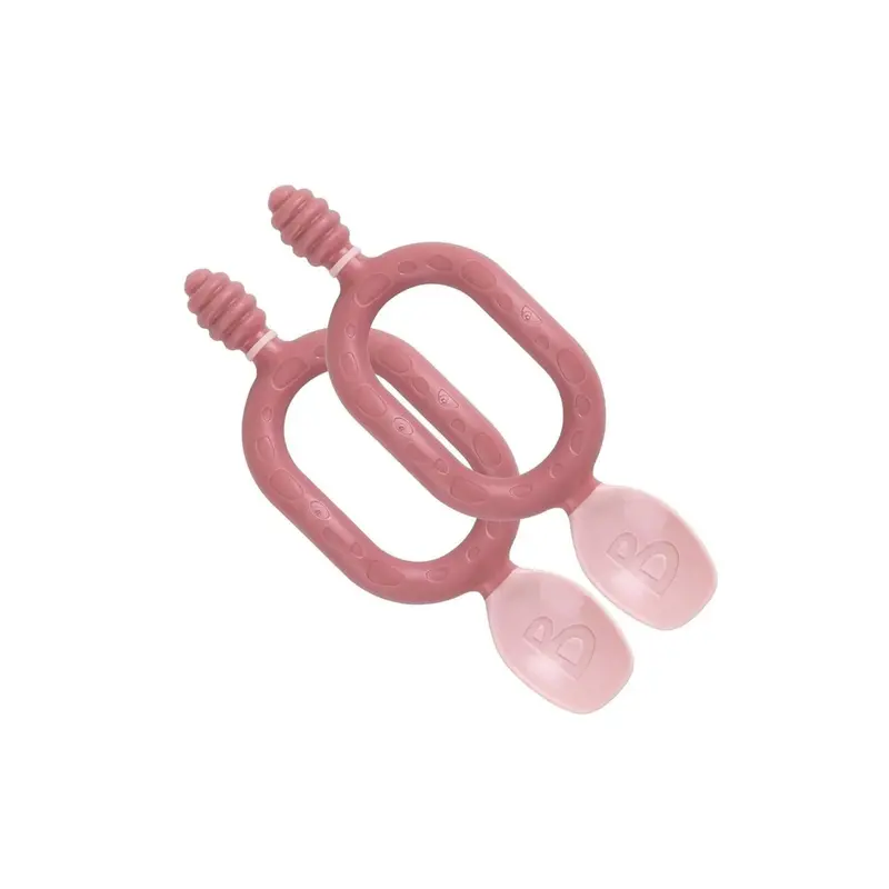 Bibado Dippit Baby Weaning Spoons 6+ Months Pack Of 2 - Blush 1