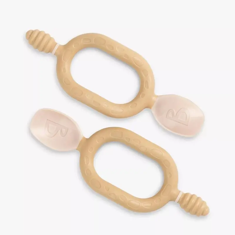 Bibado Dippit Baby Weaning Spoons 6+ Months Pack Of 2 - Fawn 2
