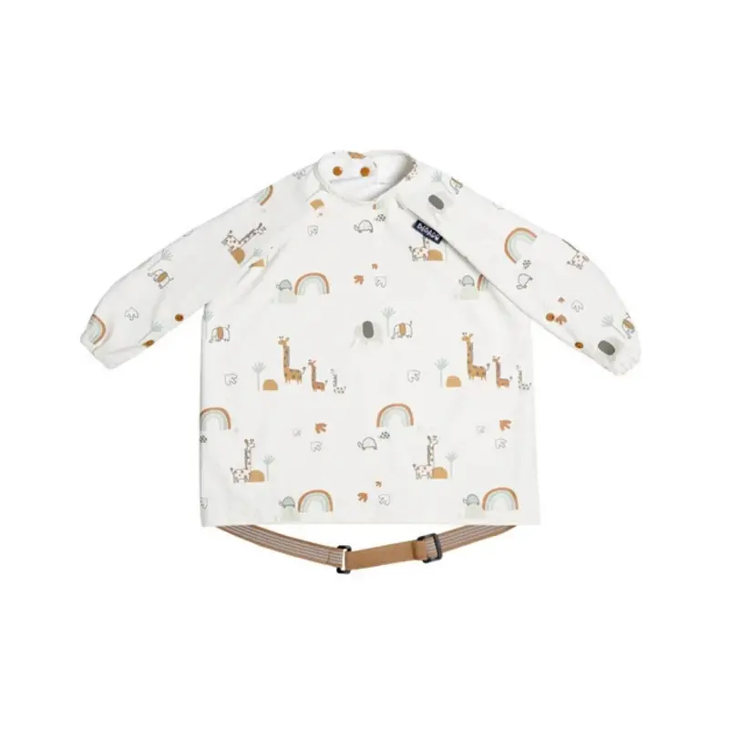 Bibado Long Sleeve Coverall Weaning Bib - Serengeti Spaghetti 1