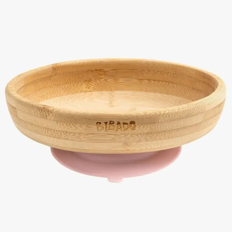 Bibado Natural Bamboo Suction Bowl - Blush 1