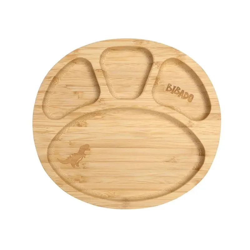 Bibado Natural Bamboo Suction Divider Plate - Mist 1