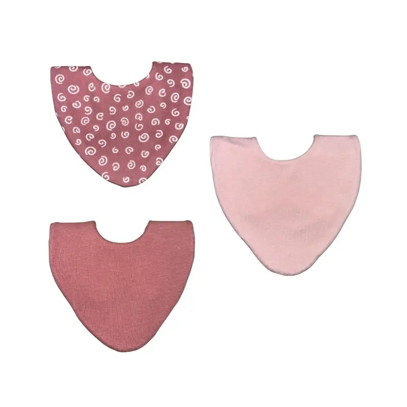 Bibbilyboo Waterproof Dribble Bib Pack Of 3 - Pink Swirls 1