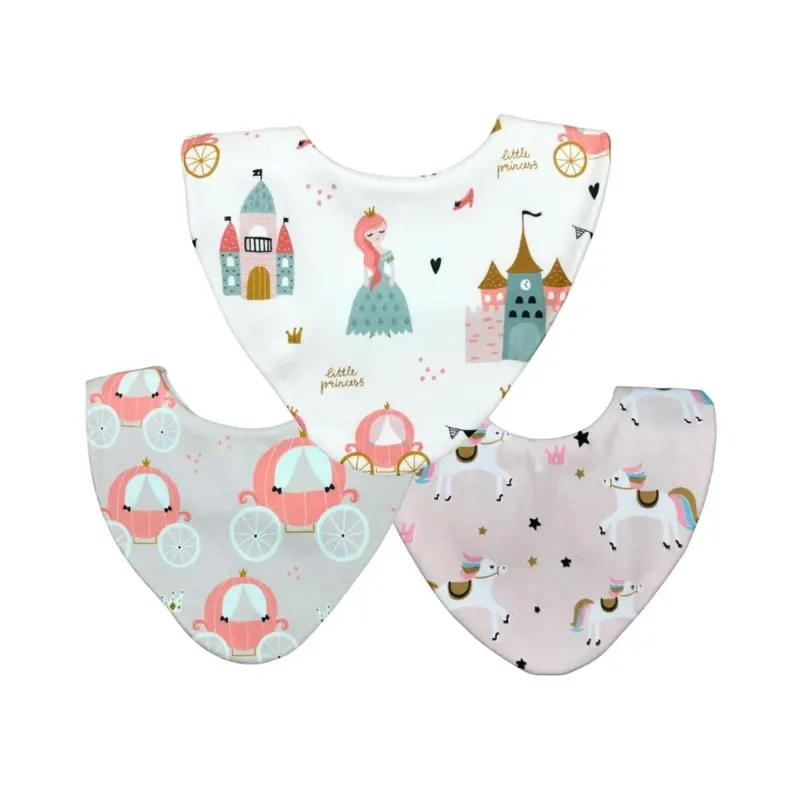 Bibbilyboo Waterproof Dribble Bib Pack Of 3 - Princess 1