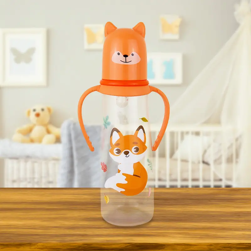 Biberón Con Asas, Color Naranja, 250Ml 1