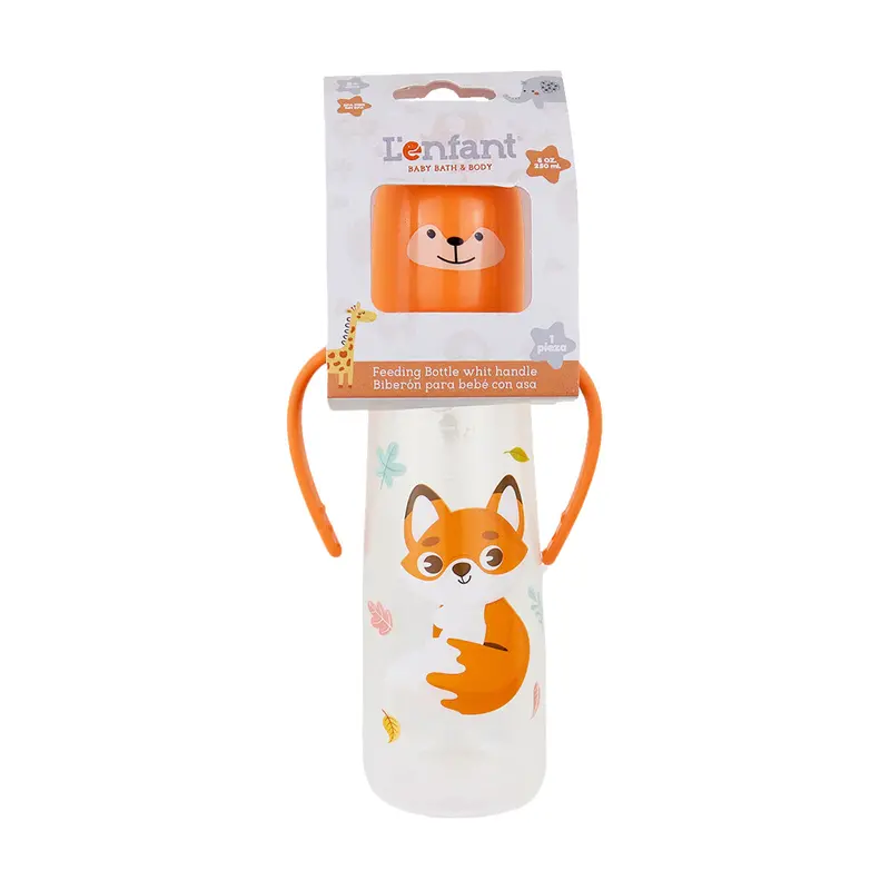 Biberón Con Asas, Color Naranja, 250Ml 2