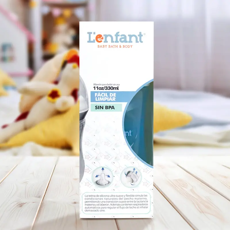 Biberón L'enfant, Color Azul, 330 Ml 2