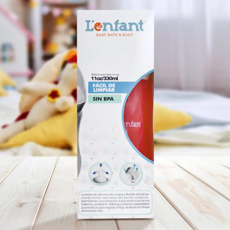 Biberón L'enfant, Color Rosa, 330 Ml 2