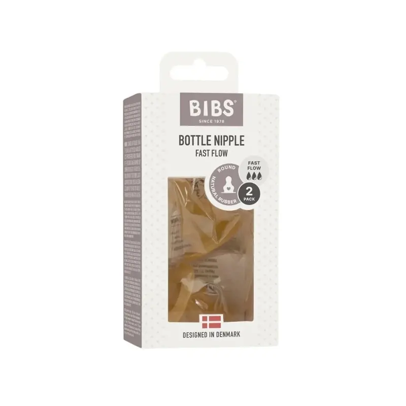 Bibs Latex Fast Flow Bottle Teats 4+ Months Pack Of 2 1