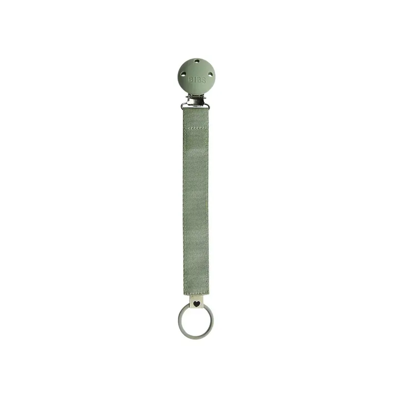 Bibs Soother Clip Ribbon - Sage 1