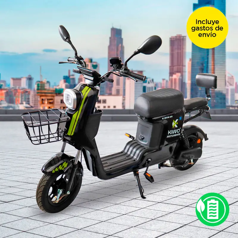Bicicleta Eléctrica Kiwo Z9, Color Verde 1