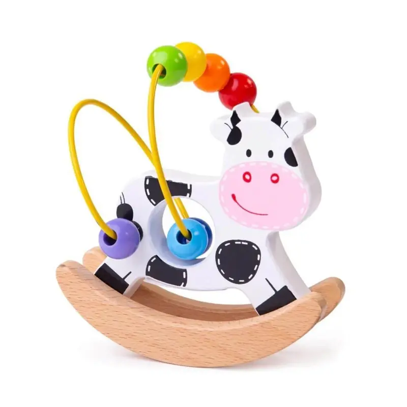 Bigjigs Toys Rocking Bead Frame Cow 1