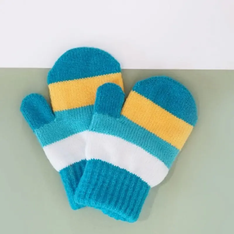 Blade & Rose Bright Striped Mittens 2-6 Years Blue/Red/Yellow 1