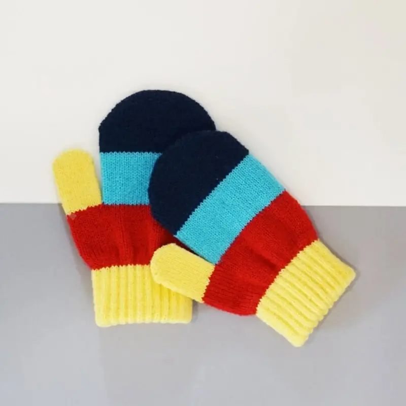 Blade & Rose Bright Striped Mittens 2-6 Years Blue/Red/Yellow 1